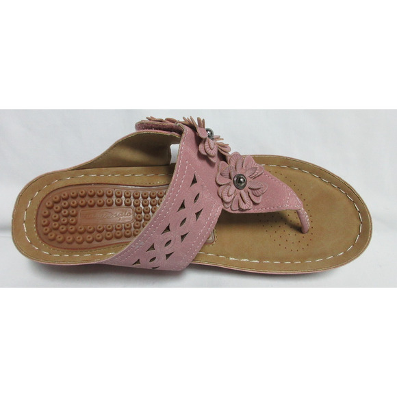 FUDYNMALC Orthopedic Sandals Dusty Rose Women Wedge SZ 6 Comfortable Walking - Picture 4 of 6